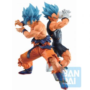Figuras Ichibansho Son Goku Super Saiyan God + Vegeta Super Saiyan Iksho VS Omnibus Dragon Ball 20cm