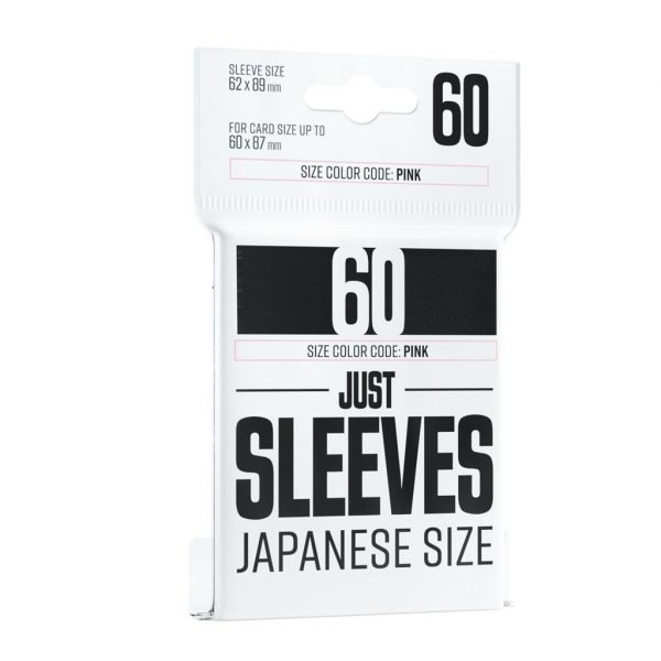 JUST SLEEVES - JAPANESE SIZE BLACK (60 SLEEVES)