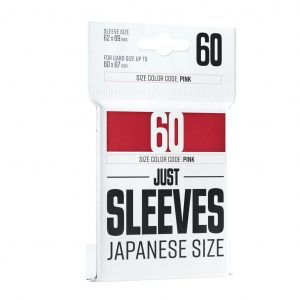 JUST SLEEVES - JAPANESE SIZE RED (60 SLEEVES)