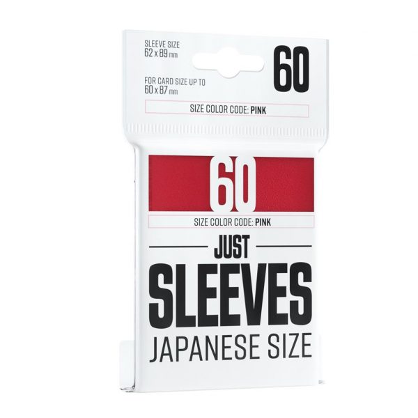 JUST SLEEVES - JAPANESE SIZE RED (60 SLEEVES)