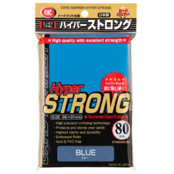 KMC Hyper STRONG Blue -Standard Sleeves (80 Sleeves)