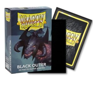 Dragon Shield Matte Black Outer Sleeves Standard size (100 Sleeves)