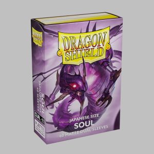 DRAGON SHIELD DUAL MATTE JAPANESE SIZE SLEEVES - METALLIC PURPLE / SOUL (60 SLEEVES)