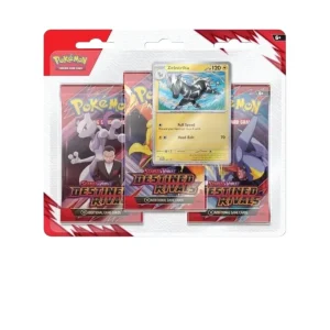 PKM - SCARLET & VIOLET 10 - DESTINED RIVALS 3-PACK BLISTER - ZEBSTRIKA - EN