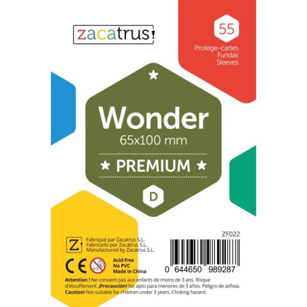 55 FUNDAS ZACATRUS WONDER PREMIUM (65X100 MM)